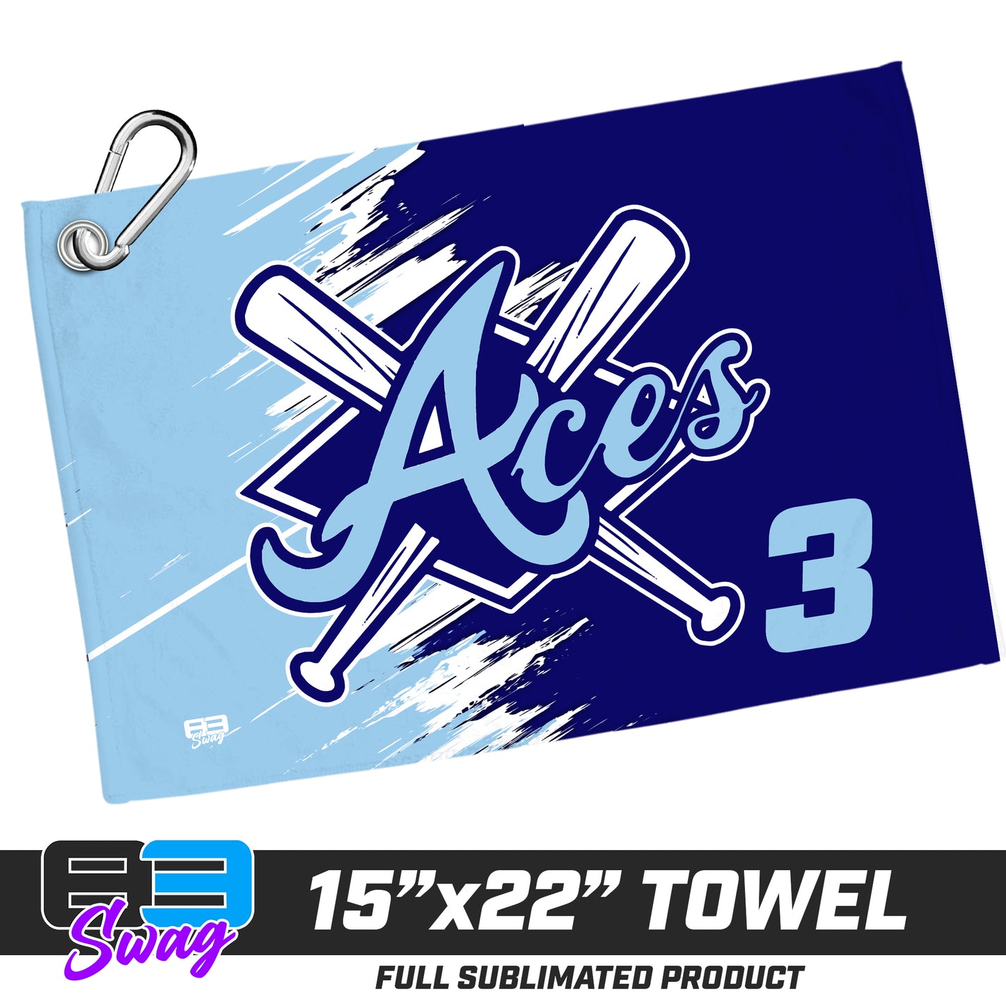 22"x15" Plush Towel - Aces Baseball