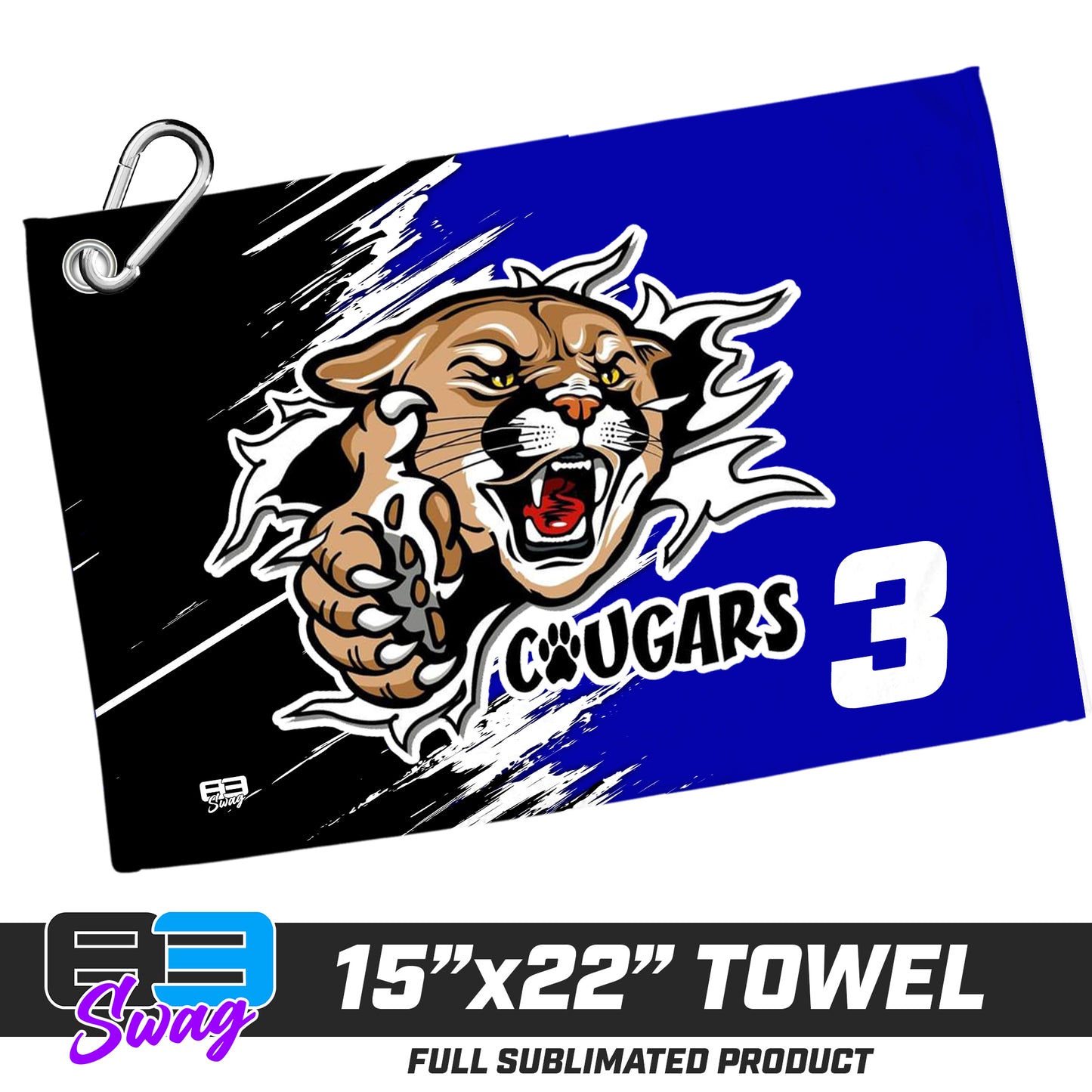 22"x15" Plush Towel - North Caroline Cougars Football