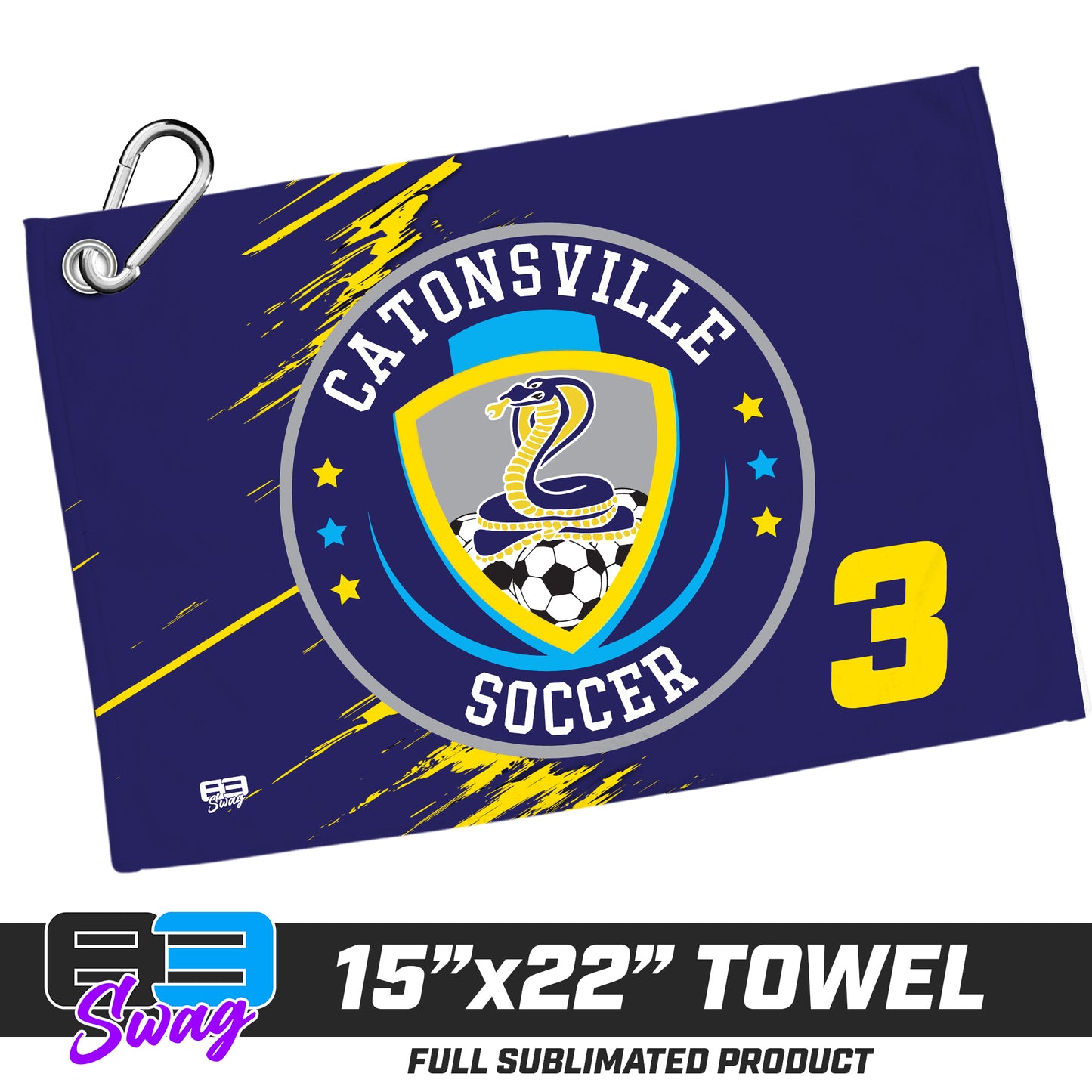 22"x15" Plush Towel - Catonsville Cobras Soccer