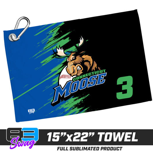 22"x15" Plush Towel - Connecticut Moose Baseball