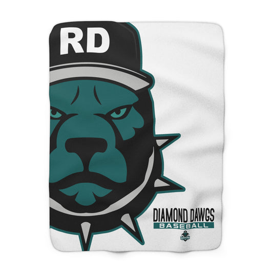 Sherpa Fleece Blanket Diamond Dawgs Baseball