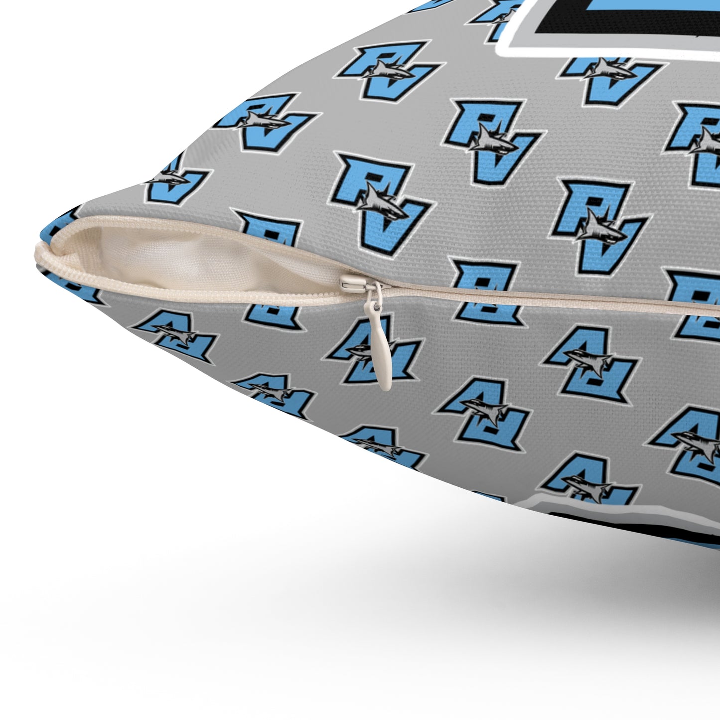 PVAA Sharks Spun Polyester Square Pillow