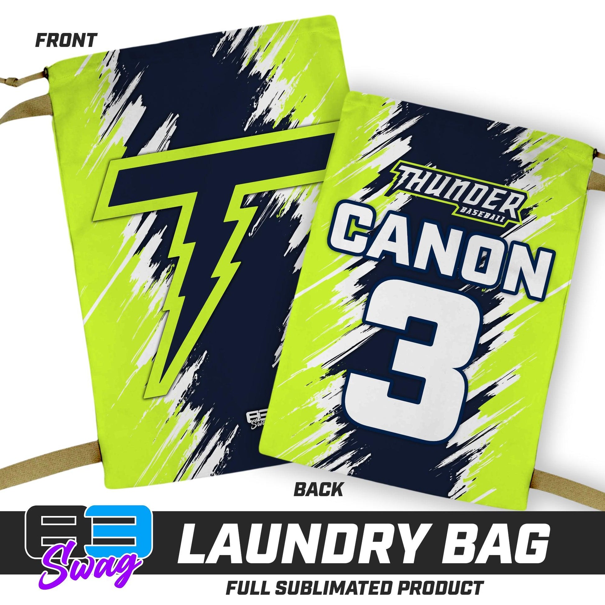 28"x36" Laundry Bag - Ponte Vedra Thunder Baseball - 83Swag