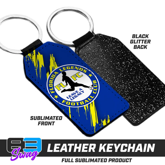 3.15" x 1.65" Leather Keychain - Florida Legends FC - 83Swag