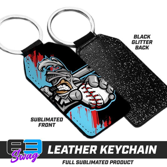 3.15" x 1.65" Leather Keychain - Knights Baseball 2024 FALL EDITION - 83Swag