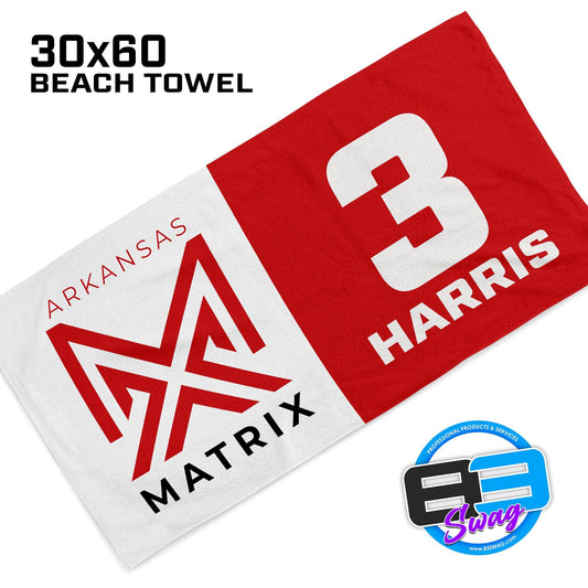 30"x60" Beach Towel - Arkansas Matrix - 83Swag
