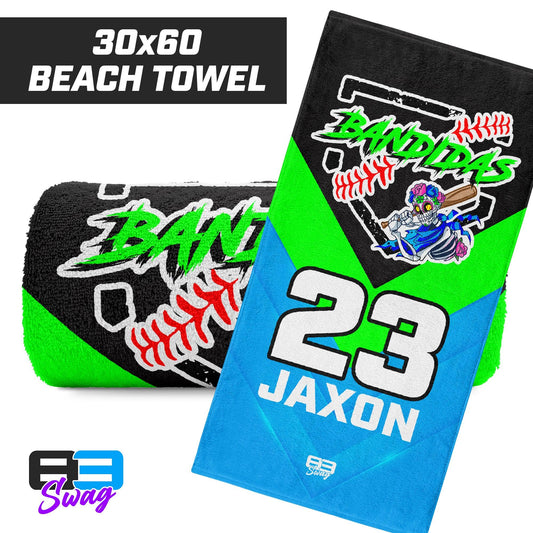 30"x60" Beach Towel - Baker Bandidas Softball - 83Swag