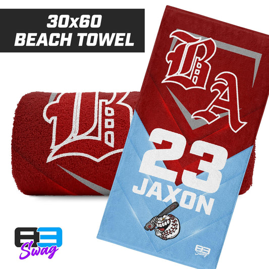 30"x60" Beach Towel - Bat Attack Baseball - 83Swag