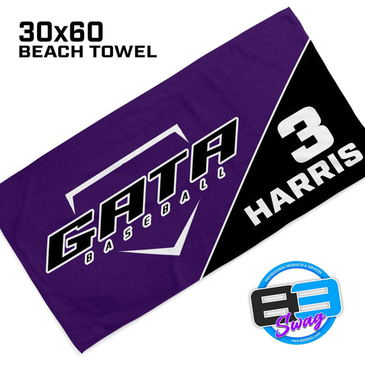 30"x60" Beach Towel - GATA Baseball - 83Swag