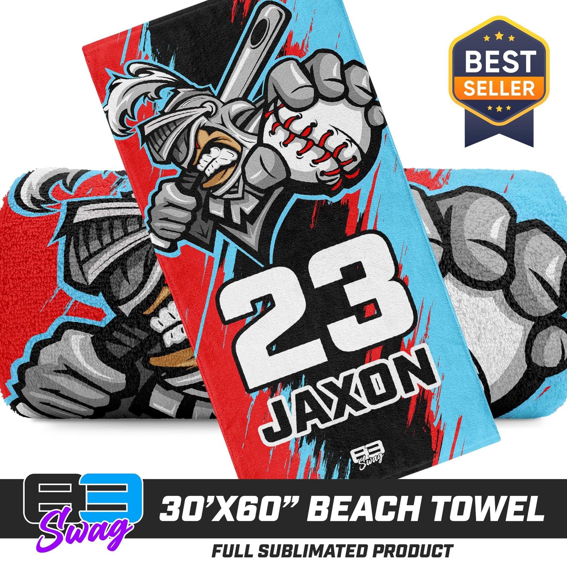 30"x60" Beach Towel - Knights Baseball 2024 FALL EDITION - 83Swag