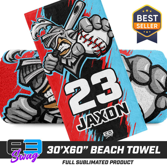 30"x60" Beach Towel - Knights Baseball 2024 FALL EDITION - 83Swag