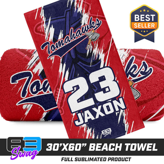 30"x60" Beach Towel - Land O Lakes Tomahawks Baseball - 83Swag