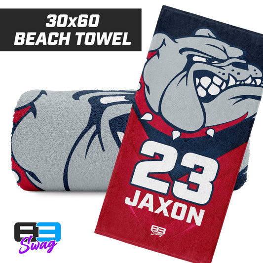 30"x60" Beach Towel - Maumelle Bulldogs Baseball - 83Swag