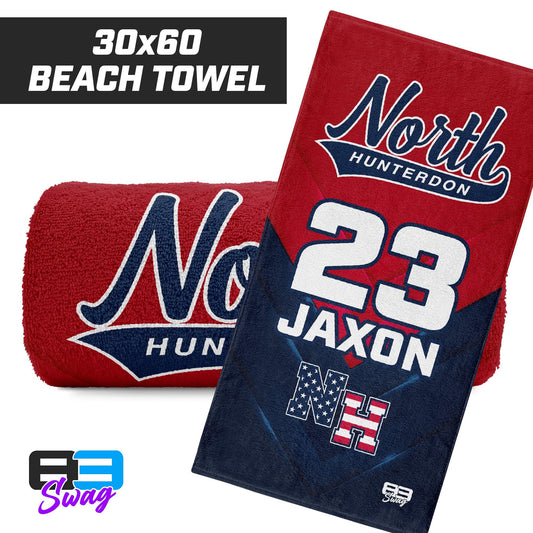30"x60" Beach Towel - North Hunterdon Baseball - 83Swag