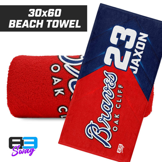 30"x60" Beach Towel - Oak Cliff Braves Baseball - 83Swag