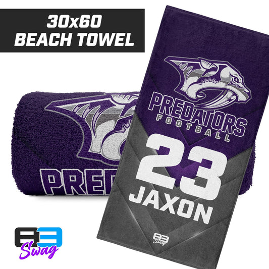30"x60" Beach Towel - Predators Football - 83Swag