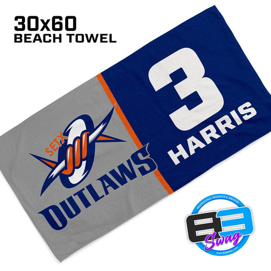 30"x60" Beach Towel - SETX Outlaws - 83Swag