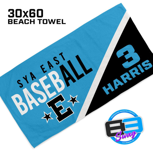 30"x60" Beach Towel - SYA East Baseball - 83Swag