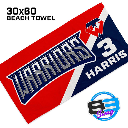 30"x60" Beach Towel - Warriors - 83Swag