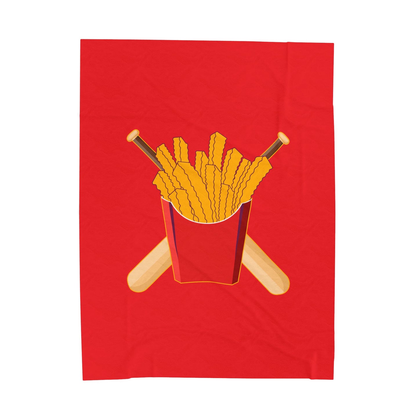 Velveteen Plush Blanket Team Rally Fries
