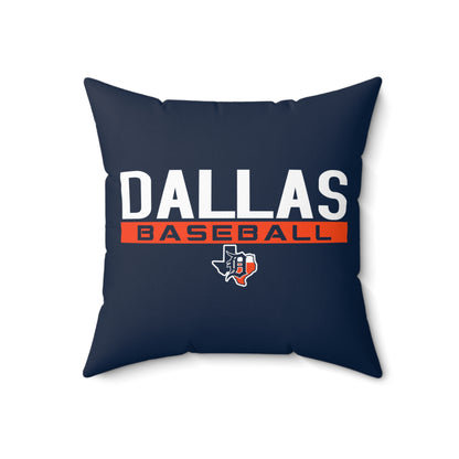 Spun Polyester Square Pillow Dallas Tigers Baseball