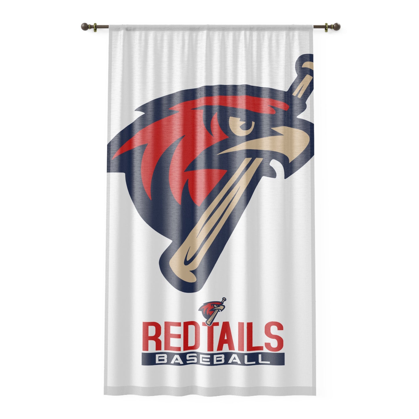 Window Curtain MSA Redtails Baseball