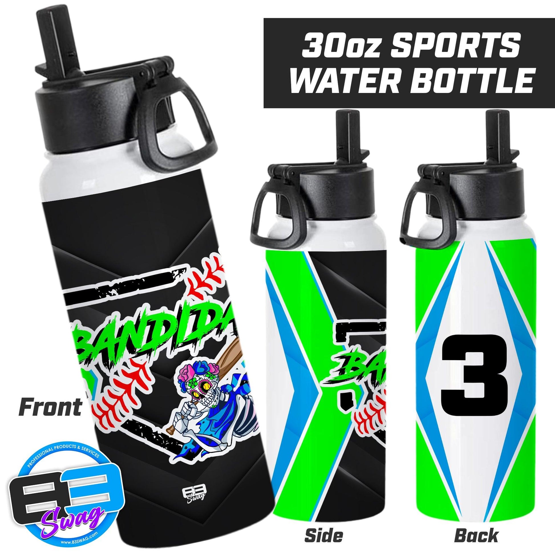 30oz Sports Tumbler - Baker Bandidas Softball - 83Swag