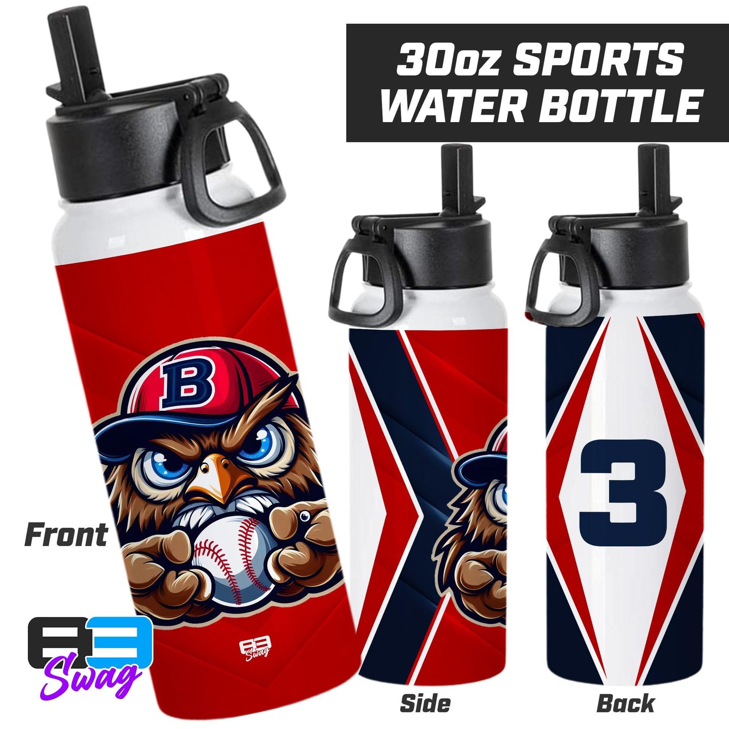 30oz Sports Tumbler - Bay Area Barnstormers - 83Swag