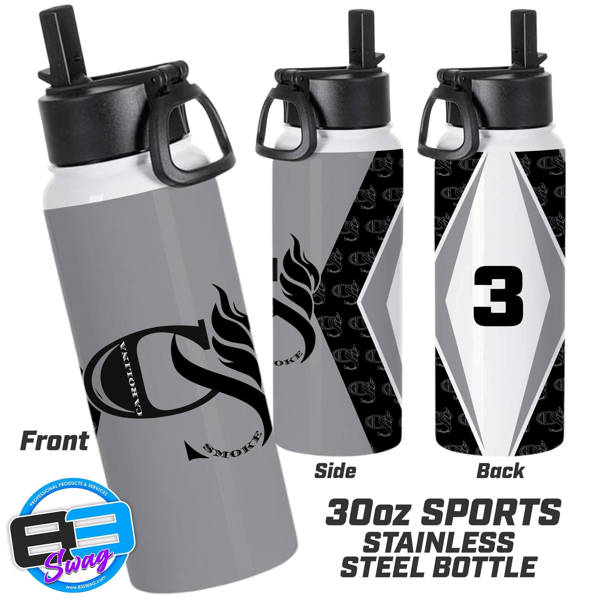 30oz Sports Tumbler - Carolina Smoke - 83Swag