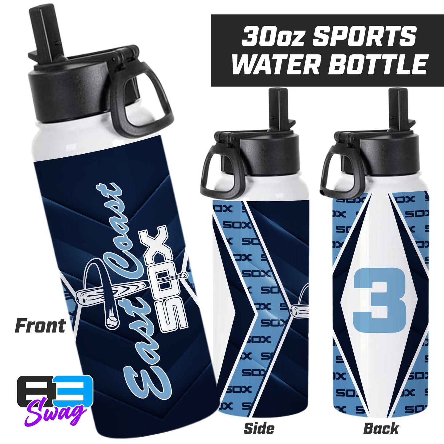 30oz Sports Tumbler - East Coast Sox Baseball - 83Swag