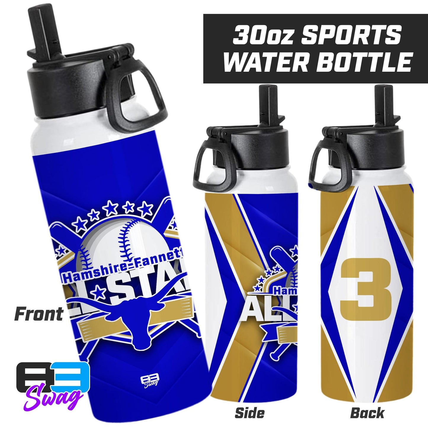 30oz Sports Tumbler - Hamshire-Fannett All Stars Baseball - 83Swag