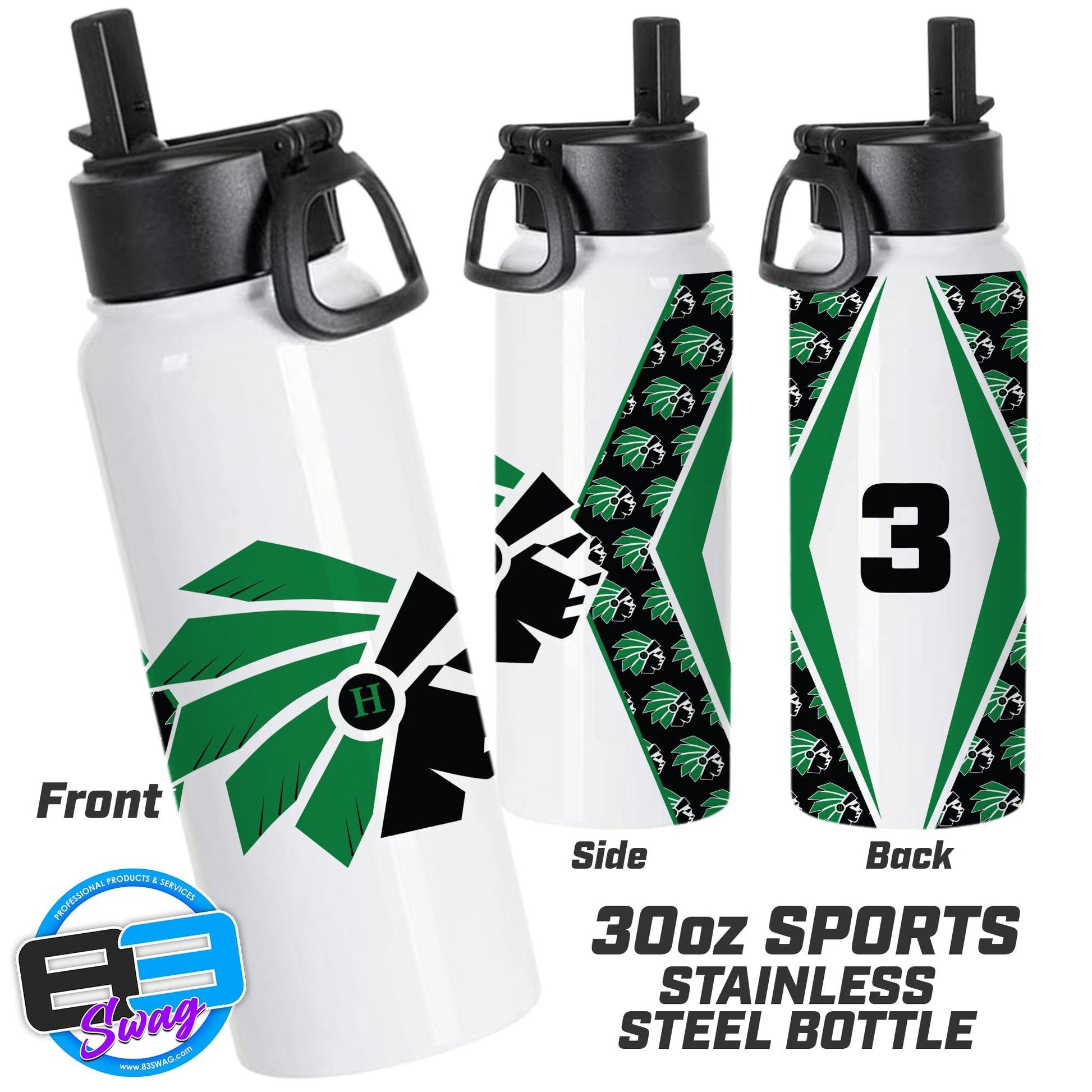 30oz Sports Tumbler - Hopatcong Warriors - 83Swag