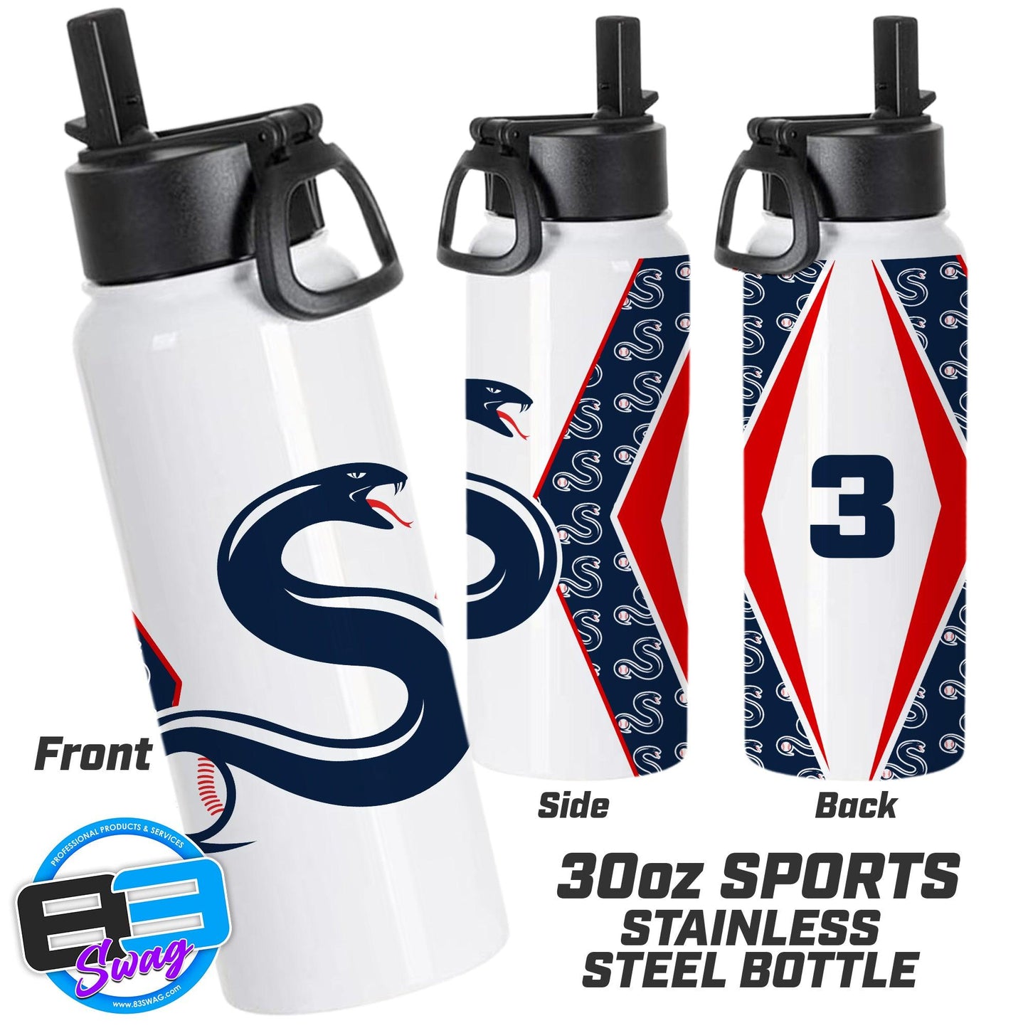 30oz Sports Tumbler - San Jose Strikers Baseball - 83Swag