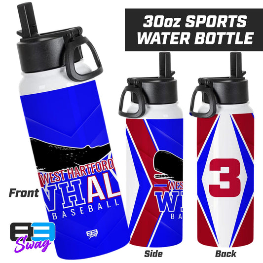 30oz Sports Tumbler - West Hartford Whale Baseball - 83Swag