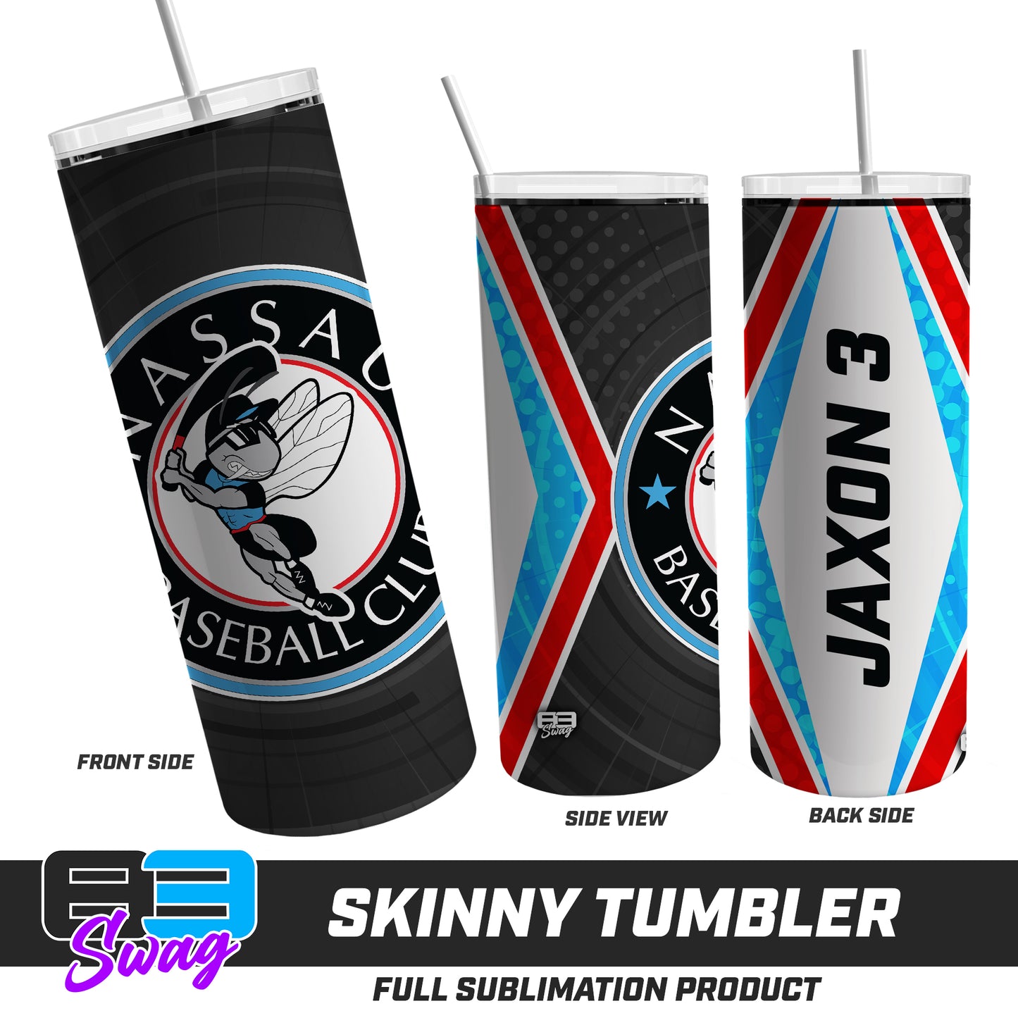 CUSTOM Skinny Metal Tumbler - NBC Gnats Baseball