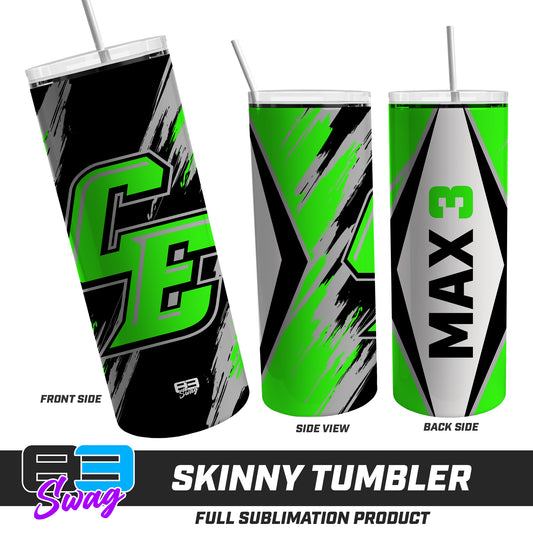 Skinny Metal Tumbler - Cherokee Elite Baseball