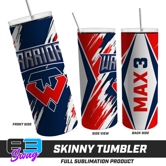 Skinny Metal Tumbler - Tampa Warriors Baseball