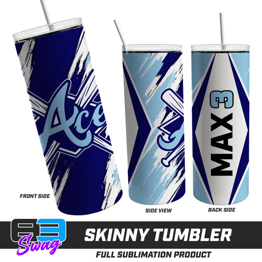 Skinny Metal Tumbler - Aces Baseball