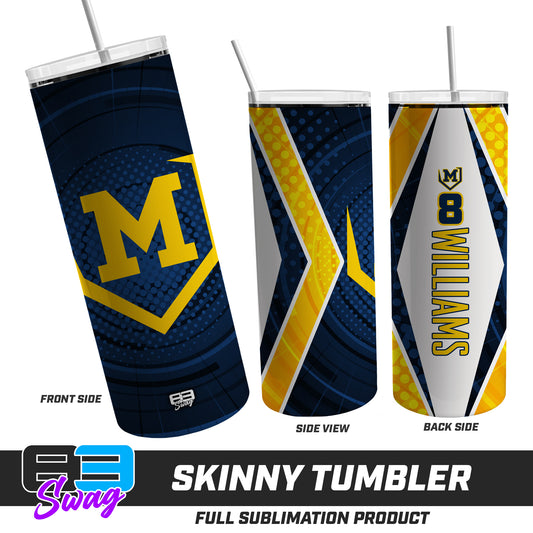 CUSTOM Skinny Metal Tumbler - Midland Bandits Baseball