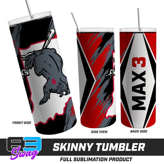 Skinny Metal Tumbler - Indiana Bulls Baseball