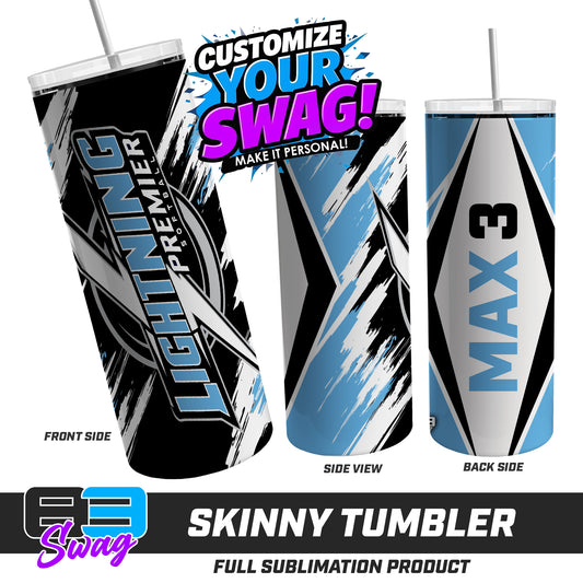 Skinny Metal Tumbler - Lightning Premier Softball