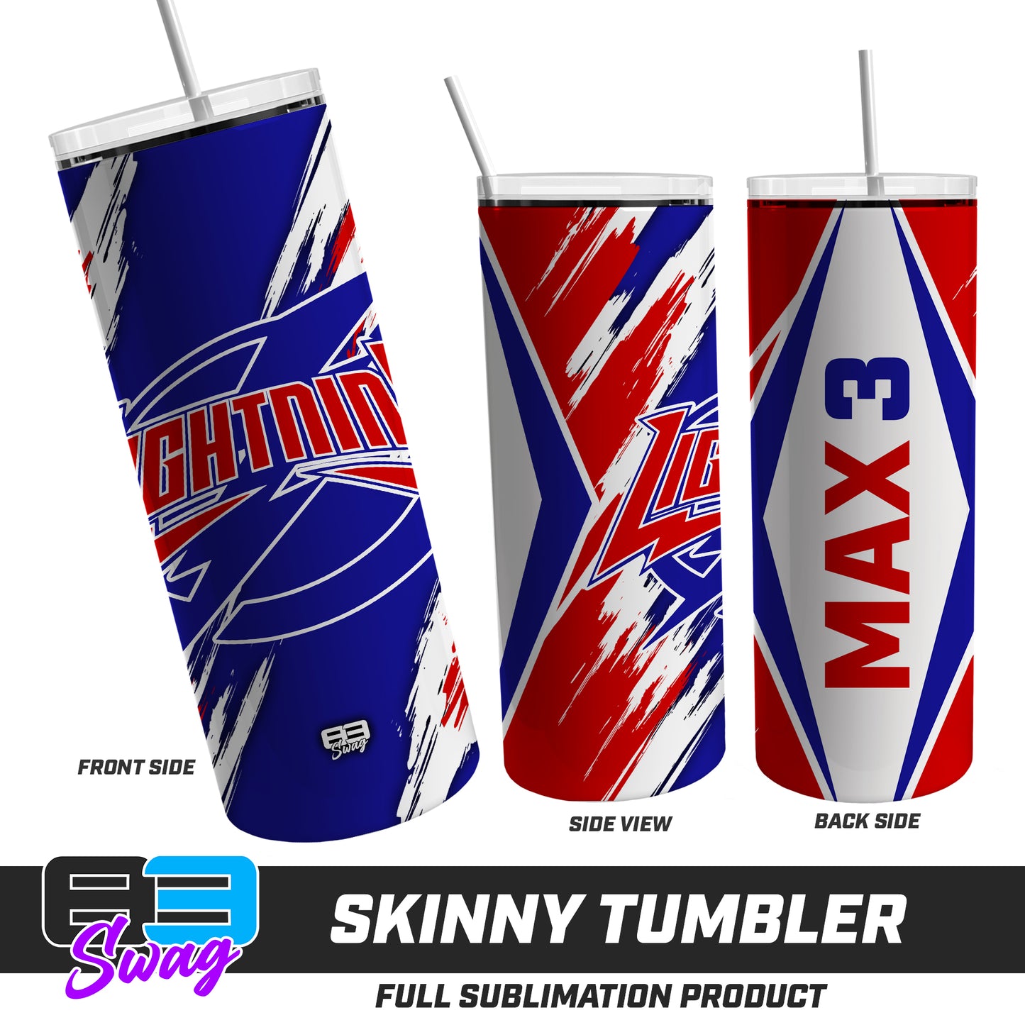 Skinny Metal Tumbler - Palm Beach Gardens Lightning