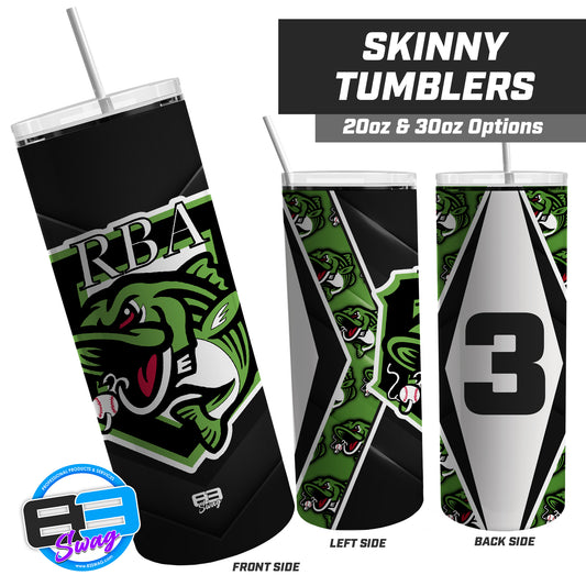 RBA Stripers Baseball - 20oz & 30oz Skinny Tumbler