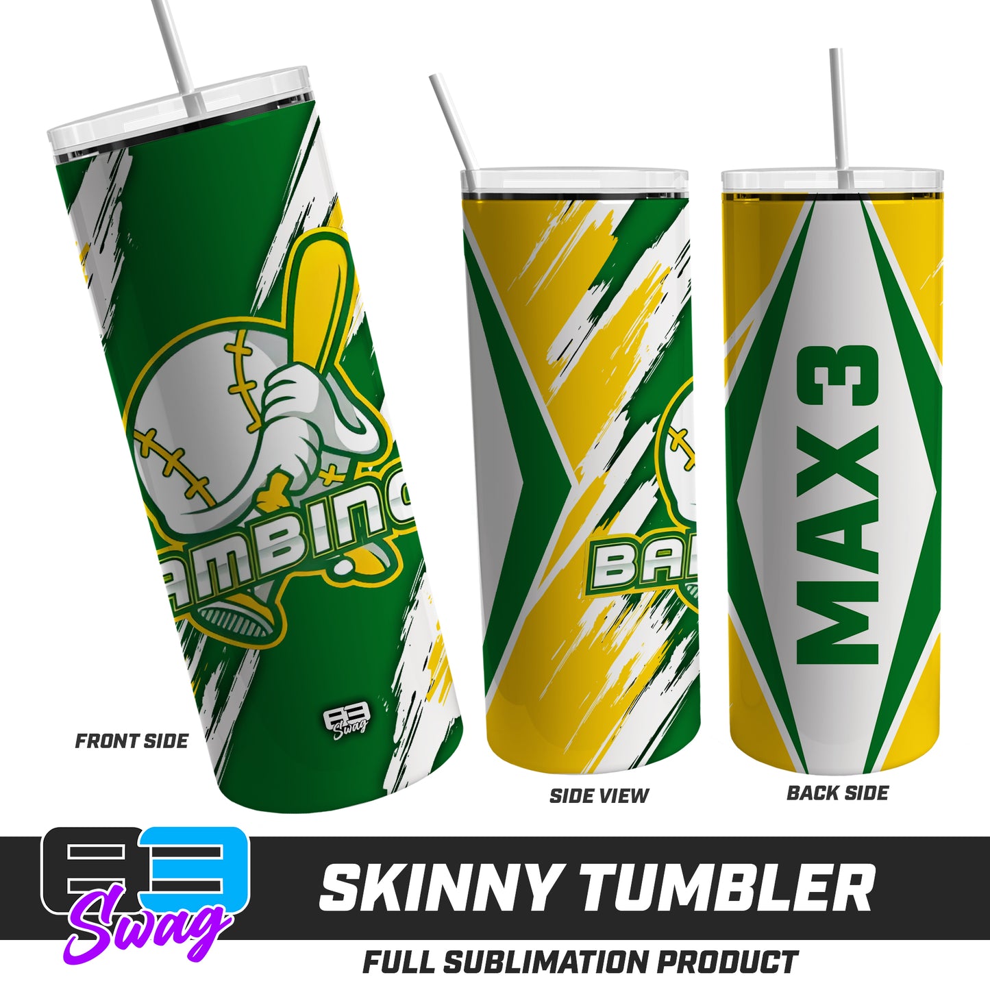 Skinny Metal Tumbler - Bambinos Baseball