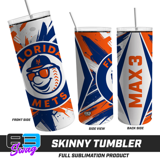 Skinny Metal Tumbler - Florida Mets Baseball