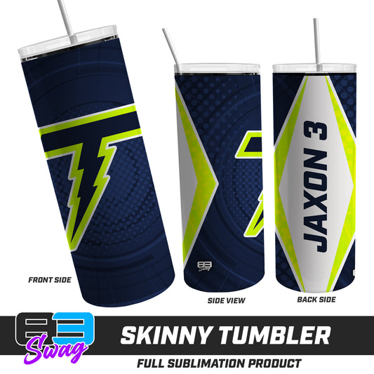 CUSTOM Skinny Metal Tumbler - Ponte Vedra Thunder Baseball