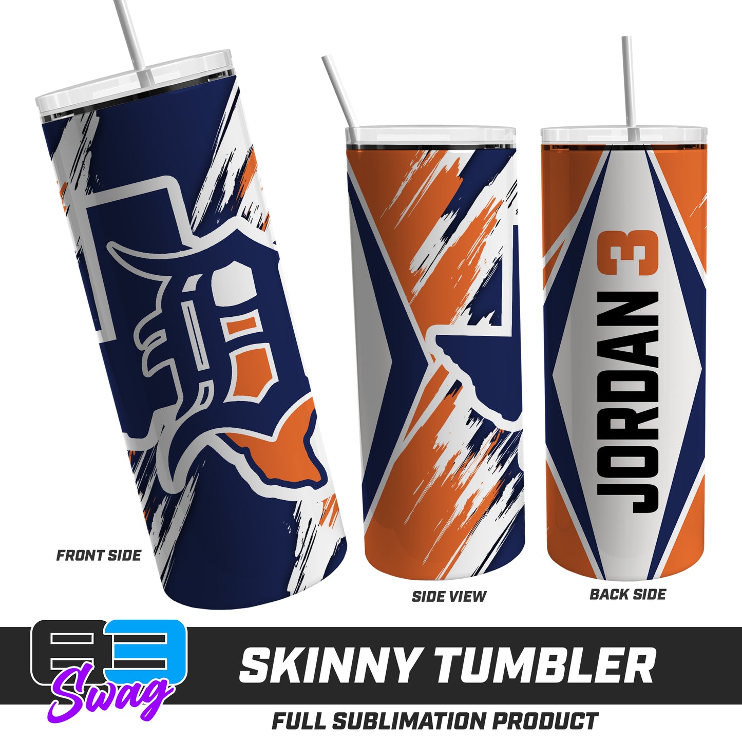 Skinny Metal Tumbler - Dallas Tigers Baseball