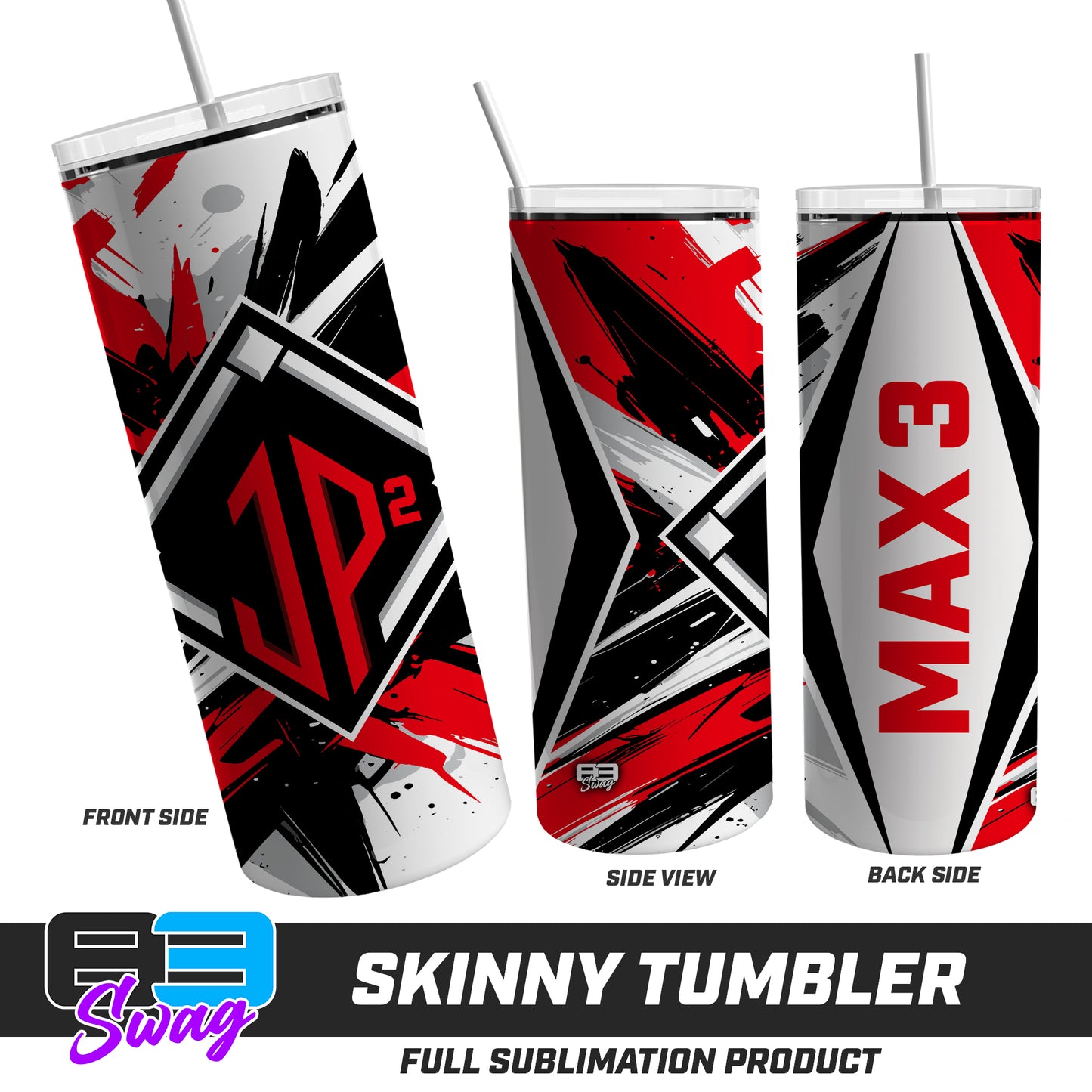 Skinny Metal Tumbler - JP2 Sports Baseball