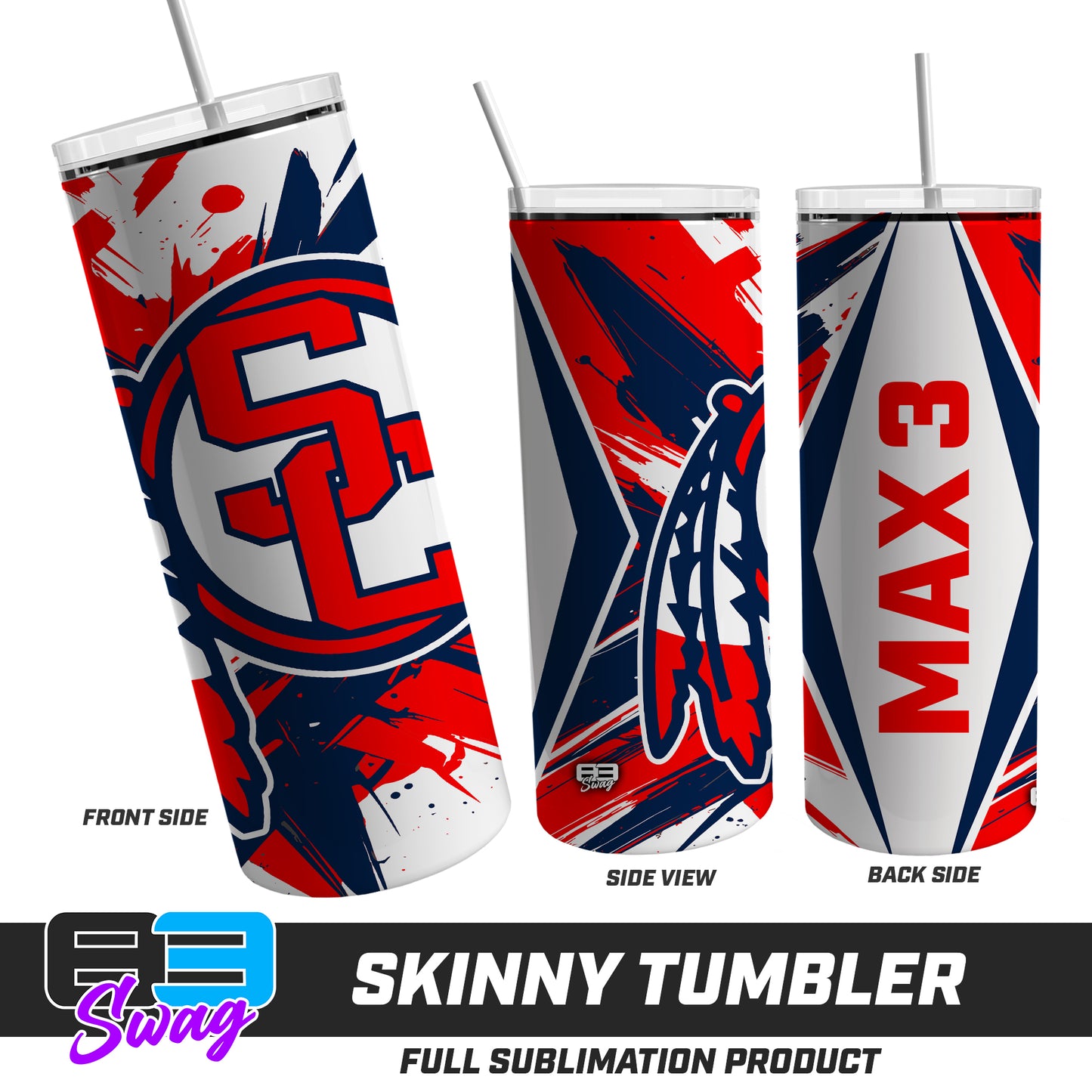 Skinny Metal Tumbler - South Cherokee Indians