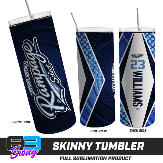 CUSTOM Skinny Metal Tumbler - Mississippi Rampage Select Softball
